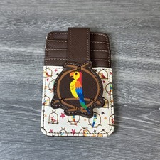 Disney Tiki Room wallet / pass card holder Collectible. Unused Parrot Birds