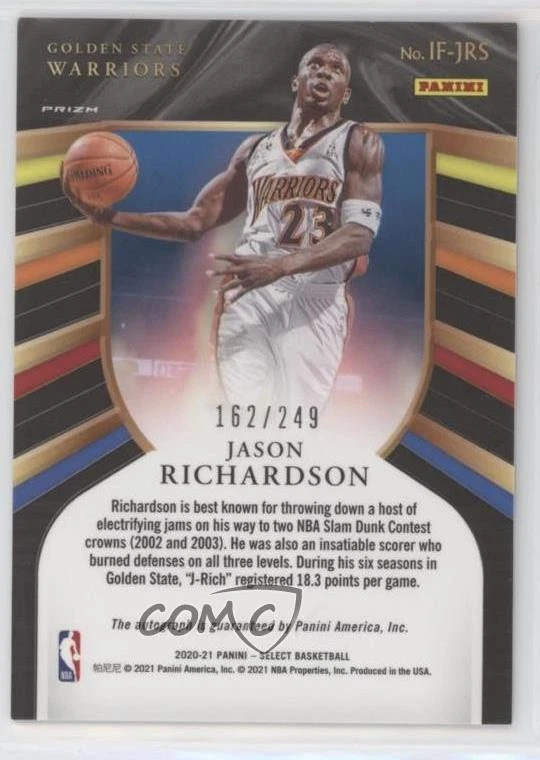 2020-21 Panini Select In Flight Signatures /249 Jason Richardson #IF-JRS Auto - Image 2 of 2