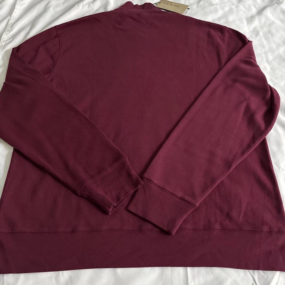 Burberry Brit Hombre Boysenberry Admiral 1/4 Cremallera 100% Algodón Nuevo Con Etiquetas XXL Foto 3 de 4