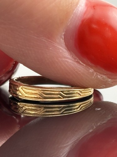 Tiny Vintage 14k Yellow Gold Baby Ring Child Pinkie ~11.15mm Sz .5 Weave Band - Picture 6 of 23