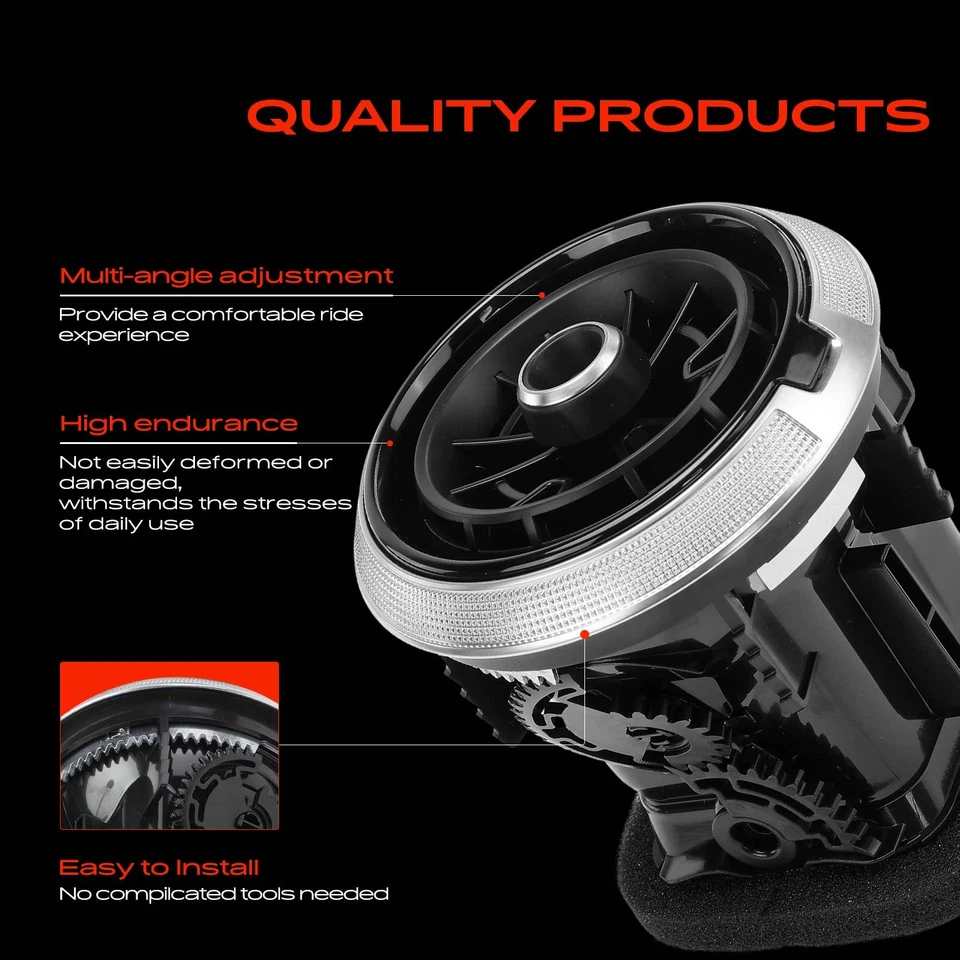 Ventilación de aire delantera negra para Audi A3 A3 Quattro 17-20 A3 Sportback e-tron S3 Foto 3 de 4