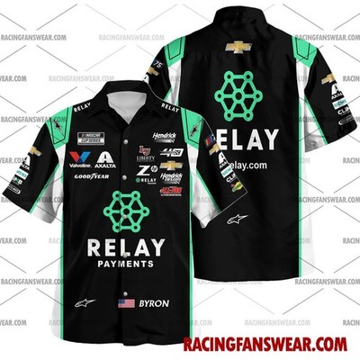 Nascar 2024 William Byron Racing Hawaiian Aloha Shirt Men s Casual Top