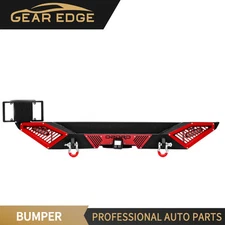 Rear Bumper for 18-25 Jeep Wrangler JL JLU W/ LED Light & License Plate Frame