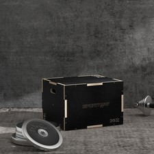SPORTNOW 3 in 1 Plyo Box, Sprungbox aus Holz, Plyometric Plattform mit Griff
