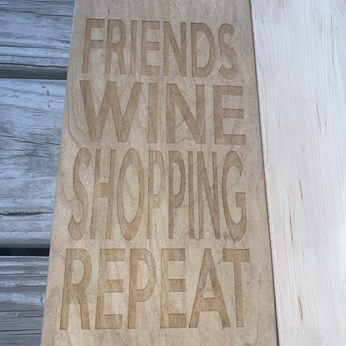 Wood Cutting/charcuterie Boards (2) Wine/cheese Board. 6”x20” - Picture 2 of 5