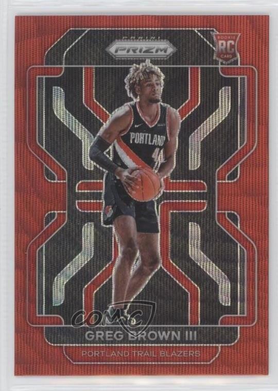 2021-22 Panini Prizm Ruby Wave Prizm Greg Brown III #291 0xy0
