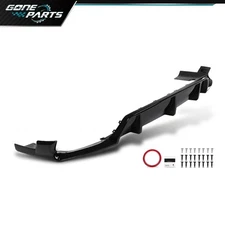 Gloss Black Rear Bumper Diffuser Valance Fit For 20-24 BMW X6 G06 M Sport