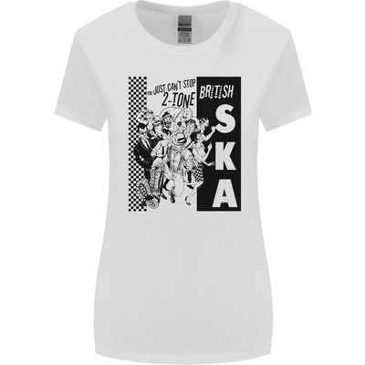 Cant Stop 2-Tone Britisch Ska 2Tone Damen Breiter Schnitt T-Shirt