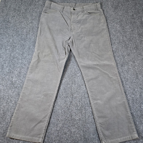 Vintage Levis Corduroy 38x30 Pants 80s Gray Jeans