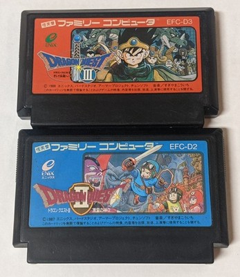 Nintendo Famicom Lot of 2 - Dragon Quest III & II - DJcx19