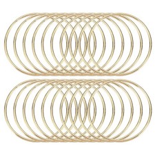 20 Pcs Dream Catcher Rings,Metal Floral Hoops 2.4 Inch Macrame Hoops Ring,Gold