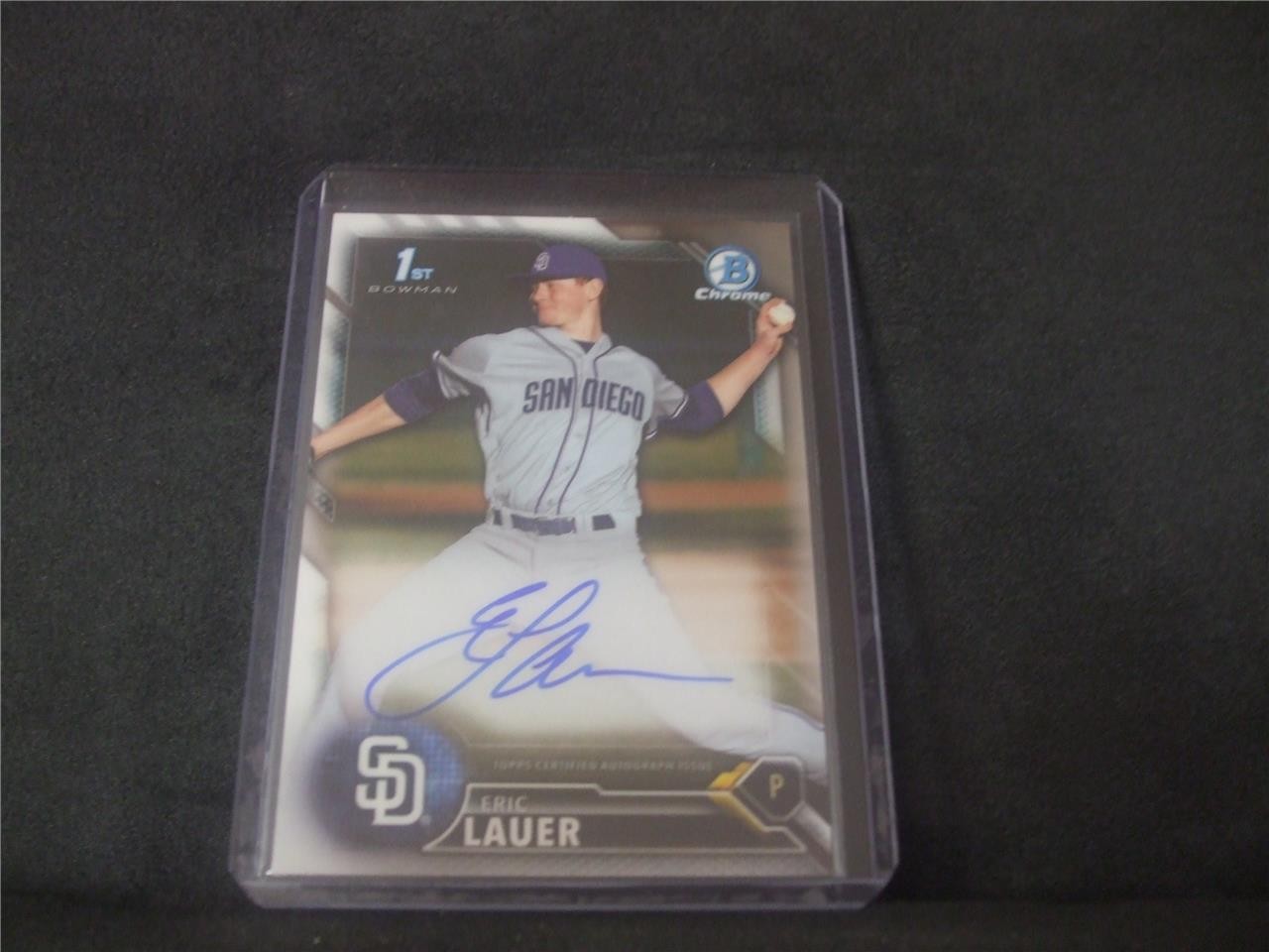 2016 Bowman Chrome Draft Picks Eric Lauer Auto 1st Bowman Chrome!!