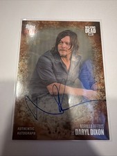 Topps Walking Dead Norman Reedus Daryl Dixon 76/99 Auto Autograph 2017 On Card