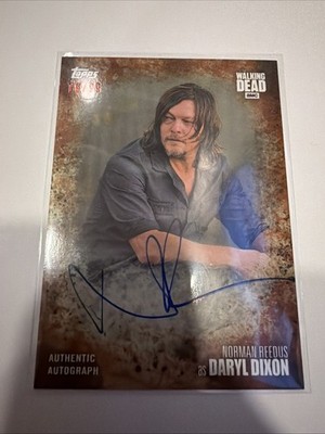 ウォーキングデッド　ダリル・ディクソン　サイン入りカード Topps Walking Dead Norman Reedus Daryl Dixon 76/99 Auto Autograph