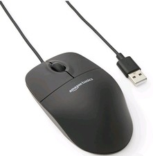 Amazon Basics 3-Button USB Wired Mouse w/ Responsive Tracking, Plug  Play
