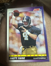 1991 Score Brett Favre Rookie #611 Atlanta Falcons NFL Football Trading Card. rookie card picture
