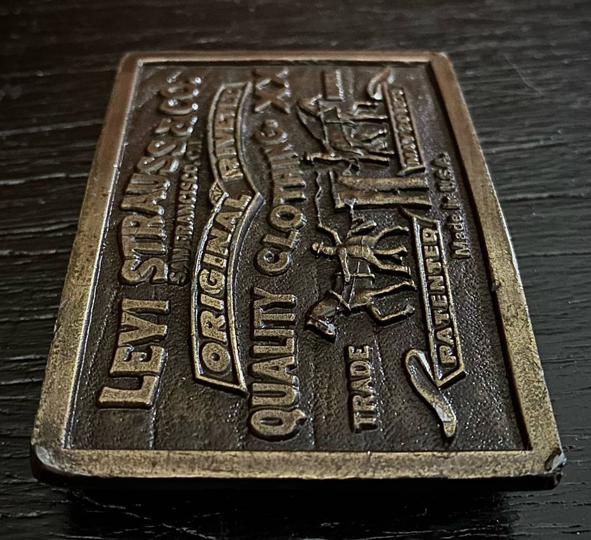 新品未使用80'S後期LEVI'S buckle Levi's Belt Buckle LEVI STRAUSS & Co70s 1976 Vintage JAPAN