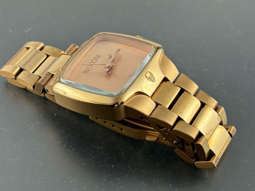 NIXON The Small Player Quartz Unisex Watch Color Gold Analog