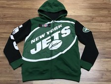 BOYS YOUTH L (14/16) - NEW NFL New York Jets Football Full Zip Fleece Hoodie