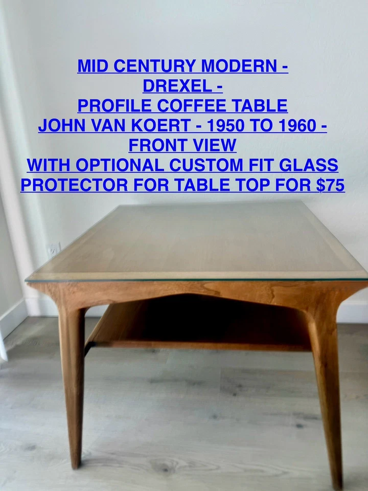 Журнальный столик Drexel Profile от John Van Koert — современный орех/пекан середины века - Изображение 4 из 4