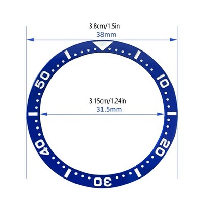 1 Pack 38mm Flat Ceramic Watch Bezel Insert Fit For SKX009 SKX007 Watch Part