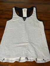 CHICHI Active Tank Top - Made in the USA - Grey/Black - Size Medium