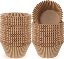 Jumbo Cupcake Liners Natural Muffin Baking Cups 300-Count, No Smell, Food
