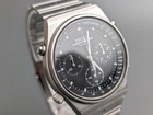 Rare! 1983 Seiko Chronograph 7A28-701A Black Dial Quartz Men's Watch Vintage