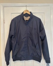 Henry Lloyd Men's Men’s Bomber Jacket Size Large Navy Blue Zip Up Pockets