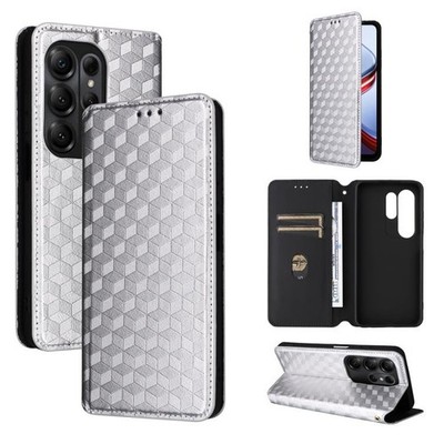 Cubic Checkered Texture Leather Flap Case for Doogee Note 56X / 56X Pro