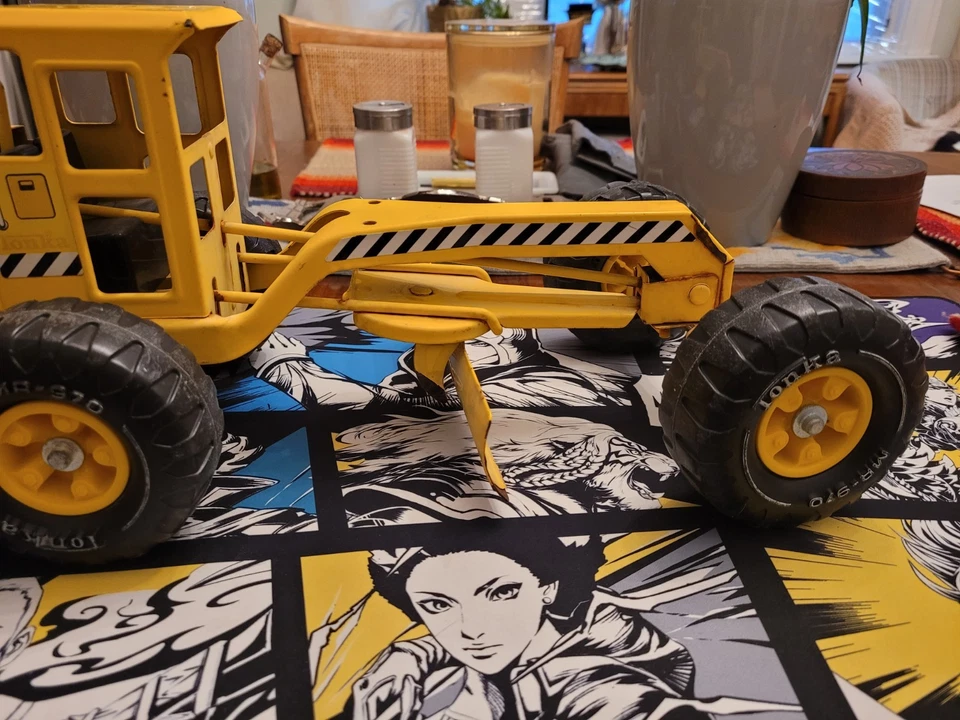 Vintsge Tonka GRADER Steel Classic Road Grader Toy 16210 Metal Yellow - Image 3 of 4