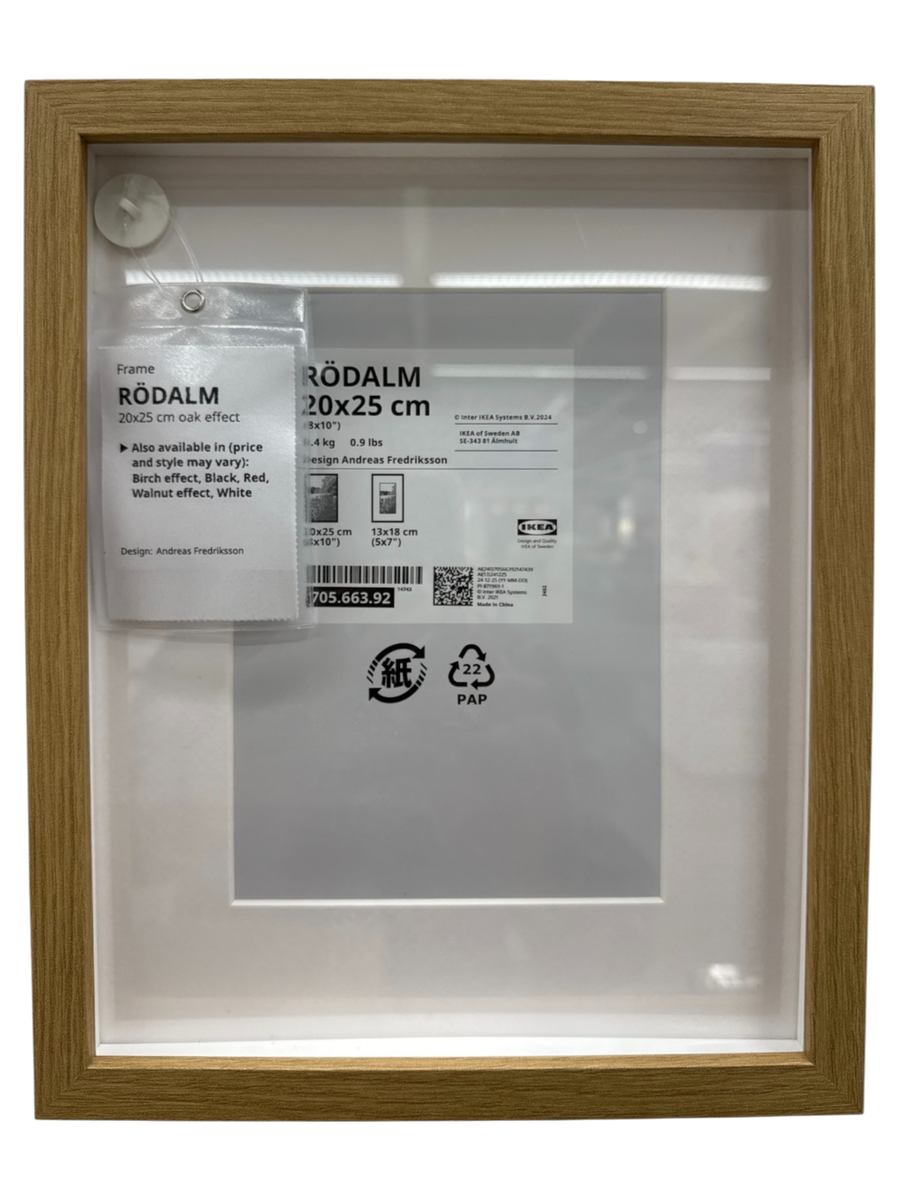New IKEA RODALM Oak Effect Picture Frame 20x25 cm (8x10 