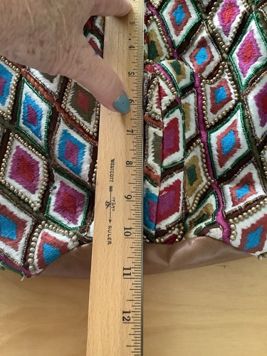 Mary Frances Vtg Beaded Purse Boho Satchel Handbag - Picture 11 of 12