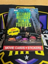 1990 Topps TMNT Teenage Mutant Ninja Turtles Movie 1 Open Box 36 Sealed Packs