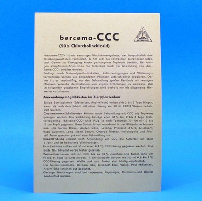 GDR bercema CCC growth regulator VEB Berlin chemistry 1968 brochure advertising C A2
