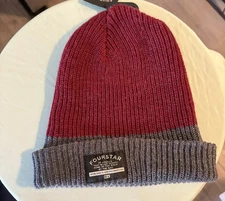 *NEW* Fourstar 2Tone Fold  Beanie Burgundy/grey. NOS *100% AUTHENTIC* SKATE RARE