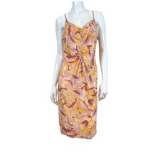 Nine West Straps Dress Size Medium Women's Purple Floral Print Causal