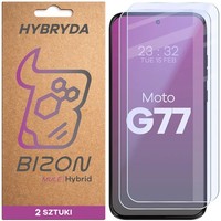 2X Hybridglas FüR Motorola Moto G77 5G Bizon Schutzglas Displayschutzglas Glas