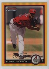 2010 Bowman Chrome Gold Refractor 27/50 Edwin Jackson #169 05u8
