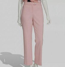 Calvin Klein Women's Pink Modern-Fit Mid-Rise Straight-Leg Dress Pants Size 14