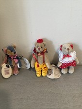 Set Of 3 Ganz Cottage Collectibles Bears