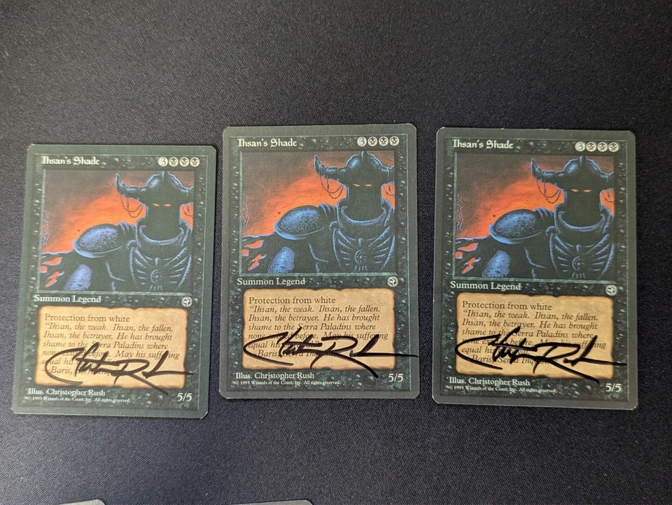 Signed Christopher Rush Magic The Gathering NM-MINT Ihsan's Shade Homelands - Image 4 of 4
