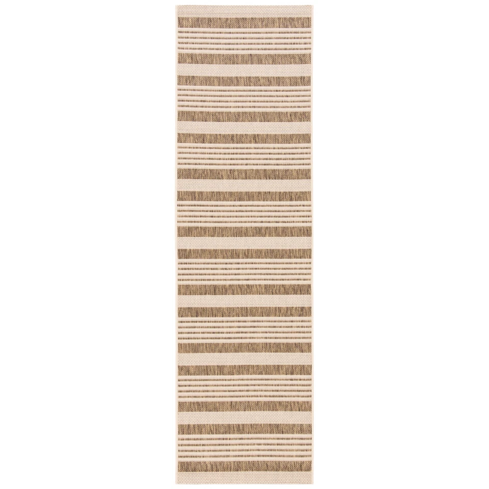 SAFAVIEH Indoor Outdoor CY6062-242 Courtyard Brown / Bone Rug - Image 4 of 4
