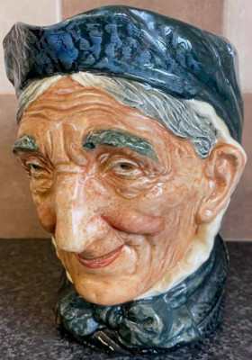 VINTAGE ROYAL DOULTON D5521 ZAHNLOSE GRANNY GROSSER TOBY KRUG SEHR GUTER ZUSTAND