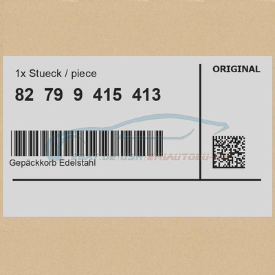 Original BMW 82799415413 - [SUPER PREIS] Gepäckkorb Edelstahl | eBay
