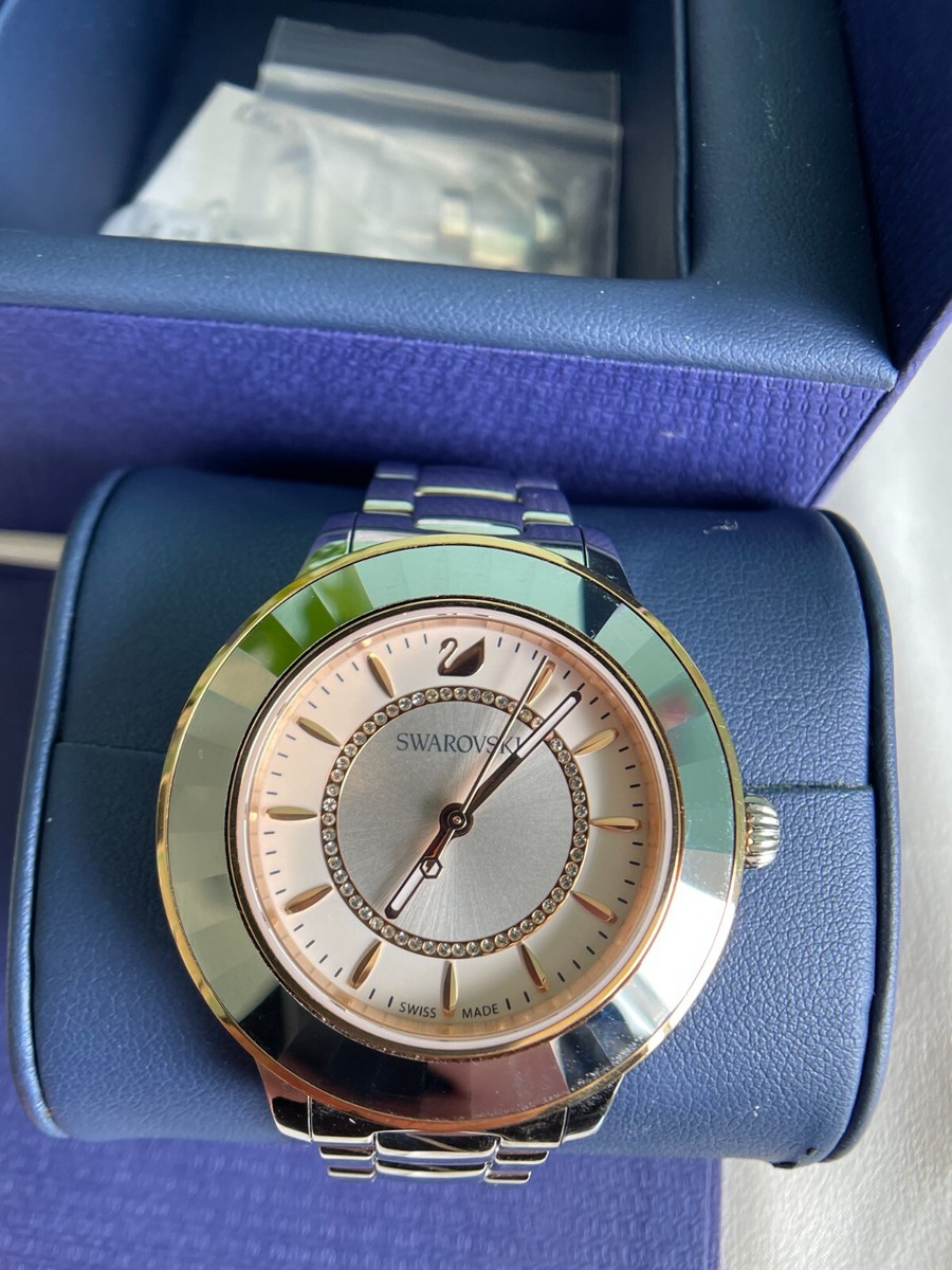 Swarovski Octea Lux 39MM White Silver-tone Sunray Dial Sport