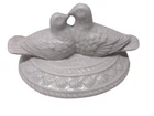 Vintage Westmoreland Milk Glass Love Birds Nesting Candy Dish Lid