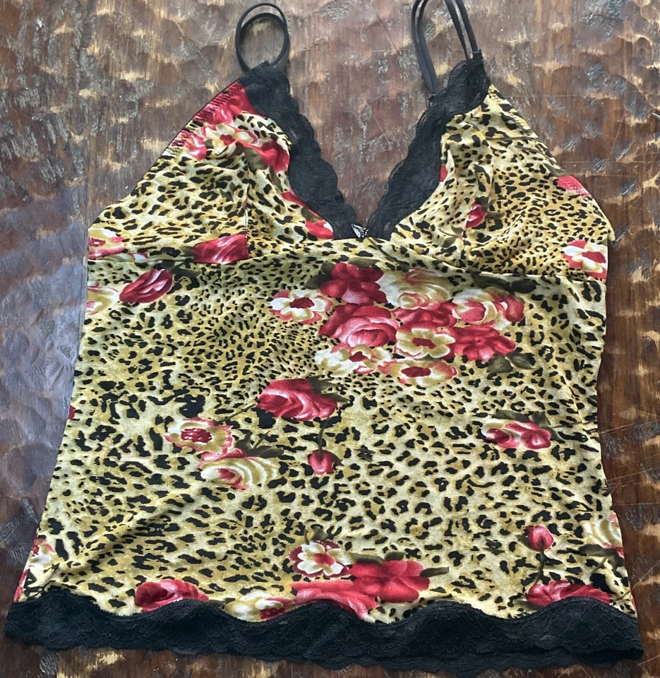 Camisola Estampado Leopardo y Rosa Floral de Donna L'Oren Etiqueta Dorada Talla XL Foto 4 de 4