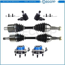 Front Lower Ball Joint Wheel Hub Bearing CV Axle Shaft For 05-09 Buick LaCrosse