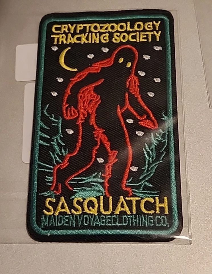 Cryptozoology Tracking Society Embroidered Iron-on Patches Mothman + Sasquatch - Image 3 of 3